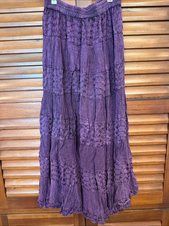 Sacred Threads Dresses & Skirts - Women’s Boho Tiered Maxi Skirt - Purple